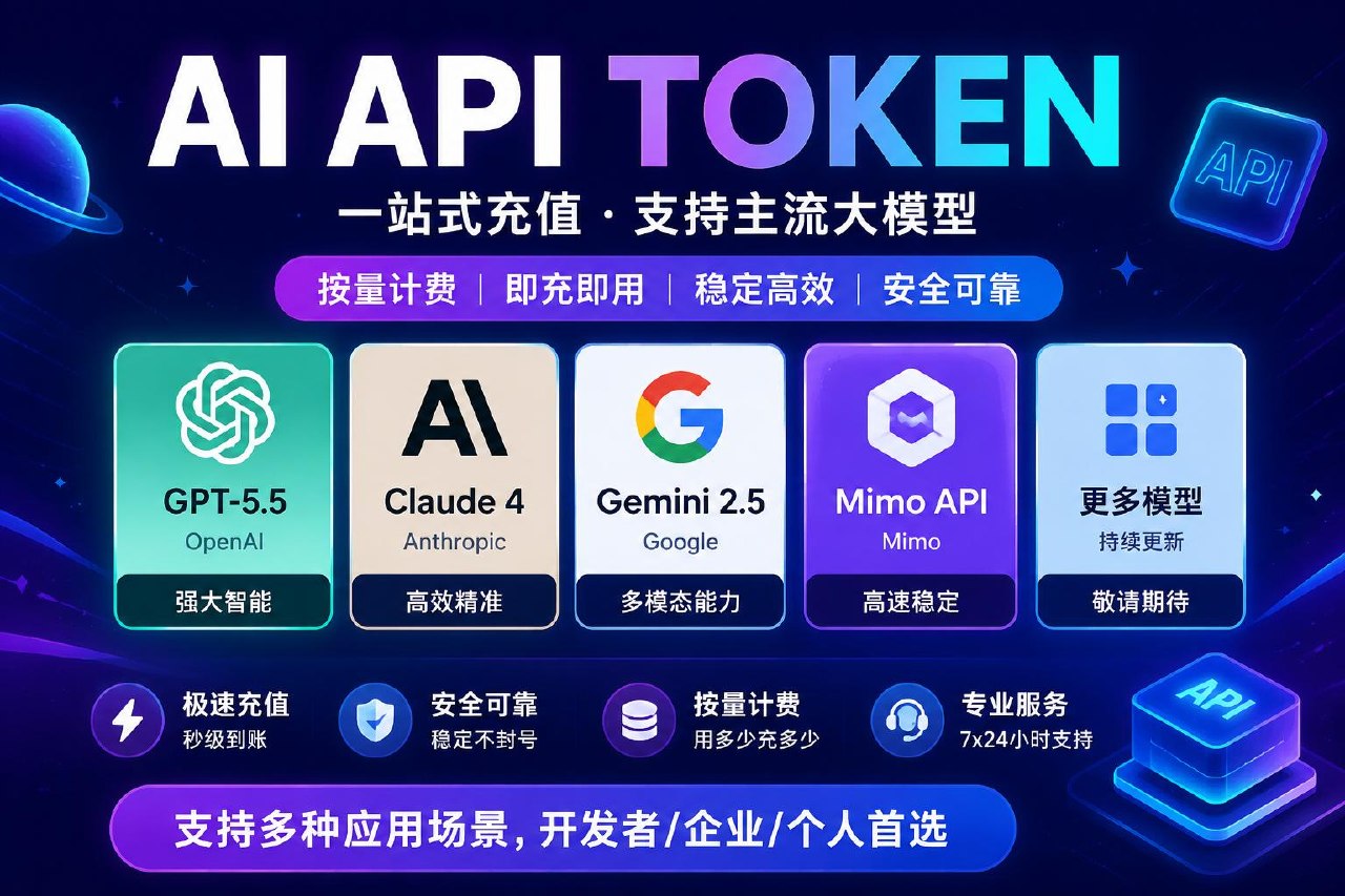 GPT Claude API Token充值｜AI大模型 密钥 自动发货 按量计费